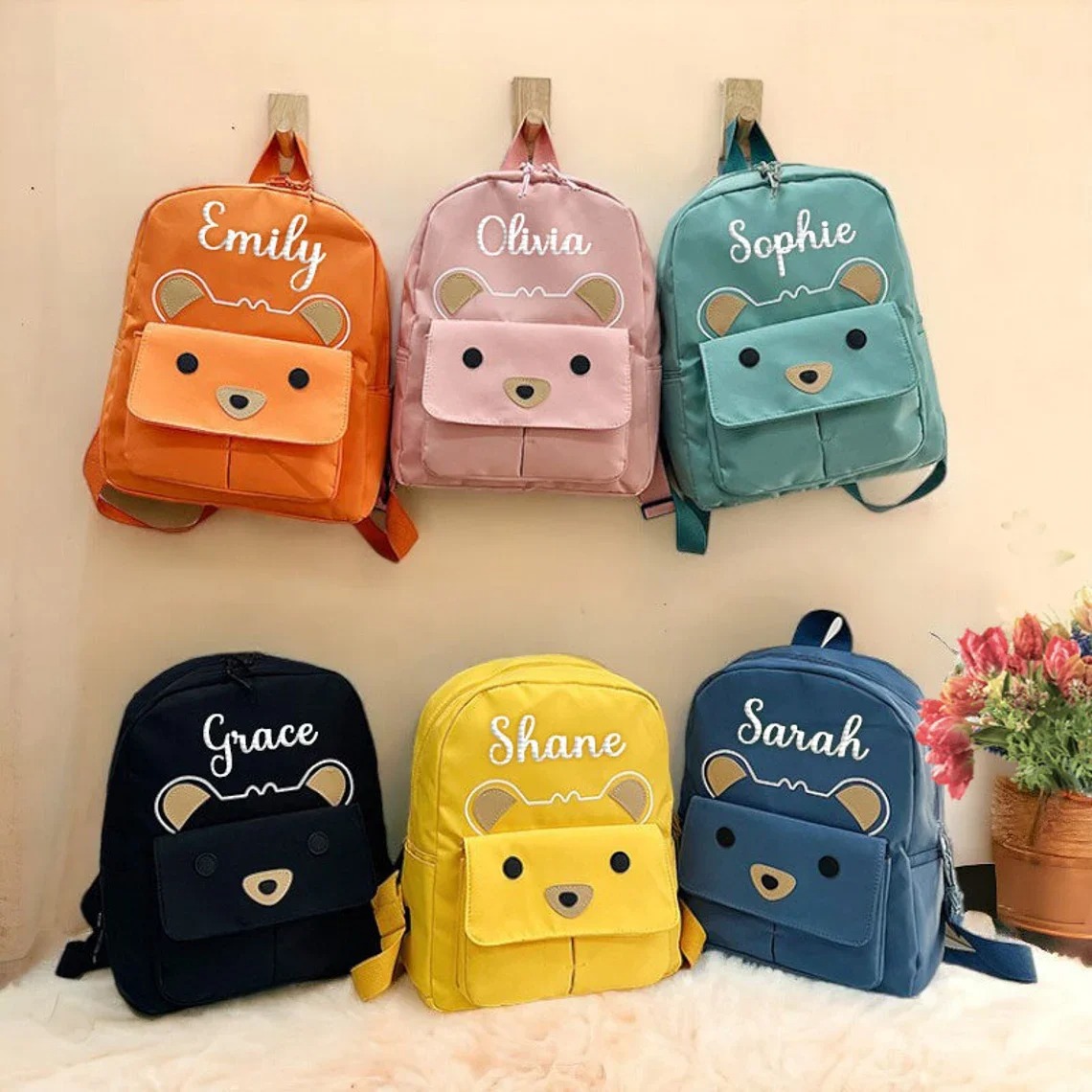 Baby Nursery Backpack - Embroidered Toddler Backpack Custom Kids Backpack