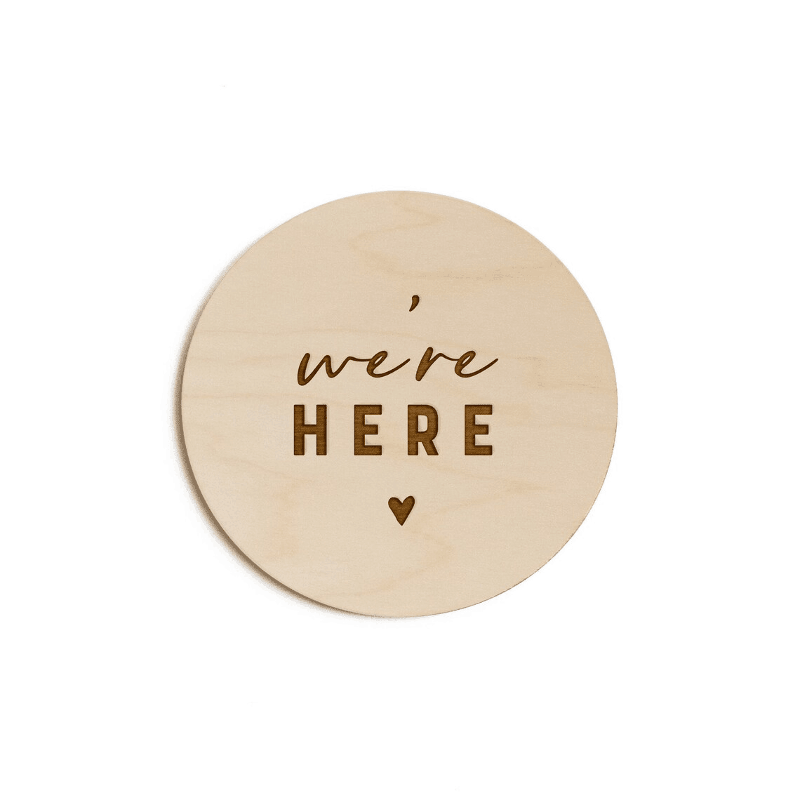 Baby Nursery Sign - We're Here Newborn Twin Baby Announcement