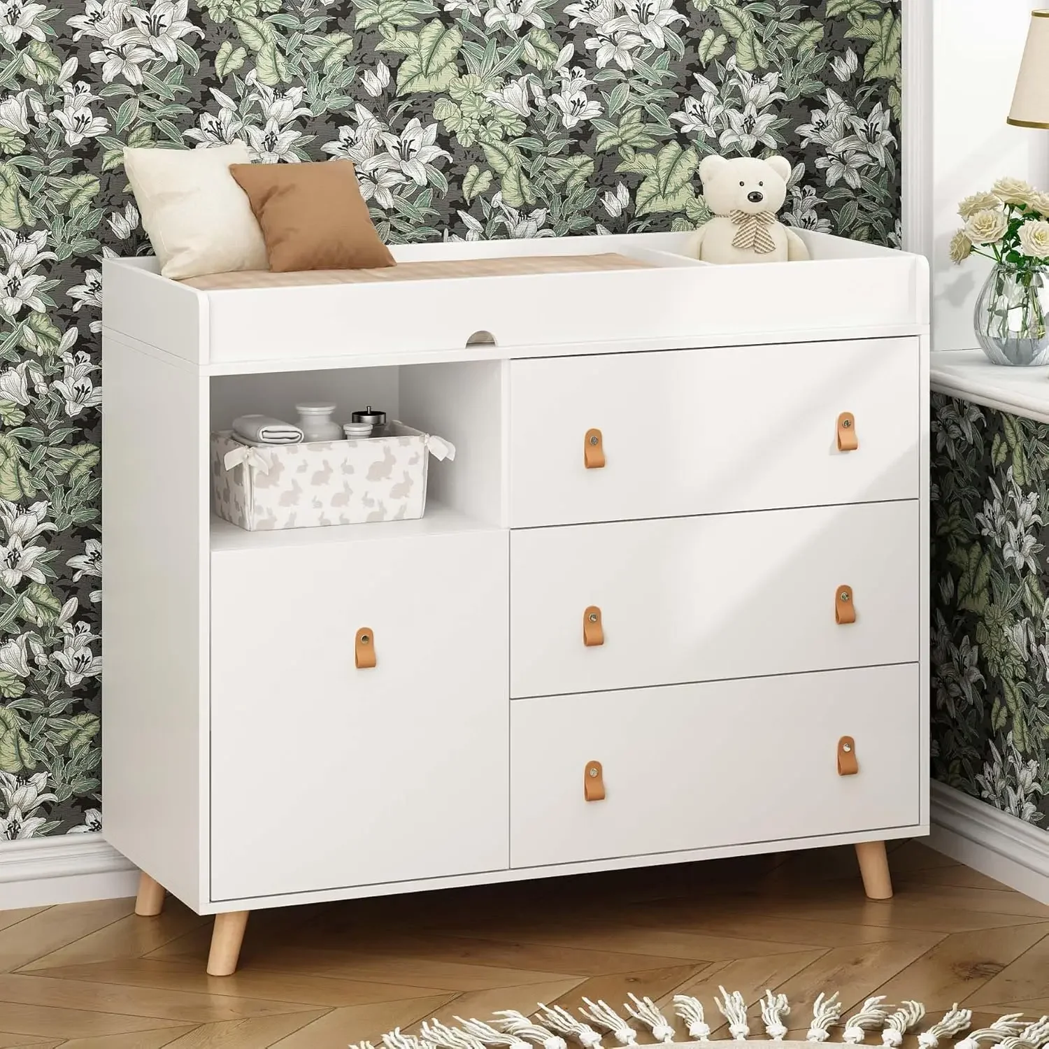 Baby Nursery Dresser Changing Table - Baby Dresser Changing Table with Drawers