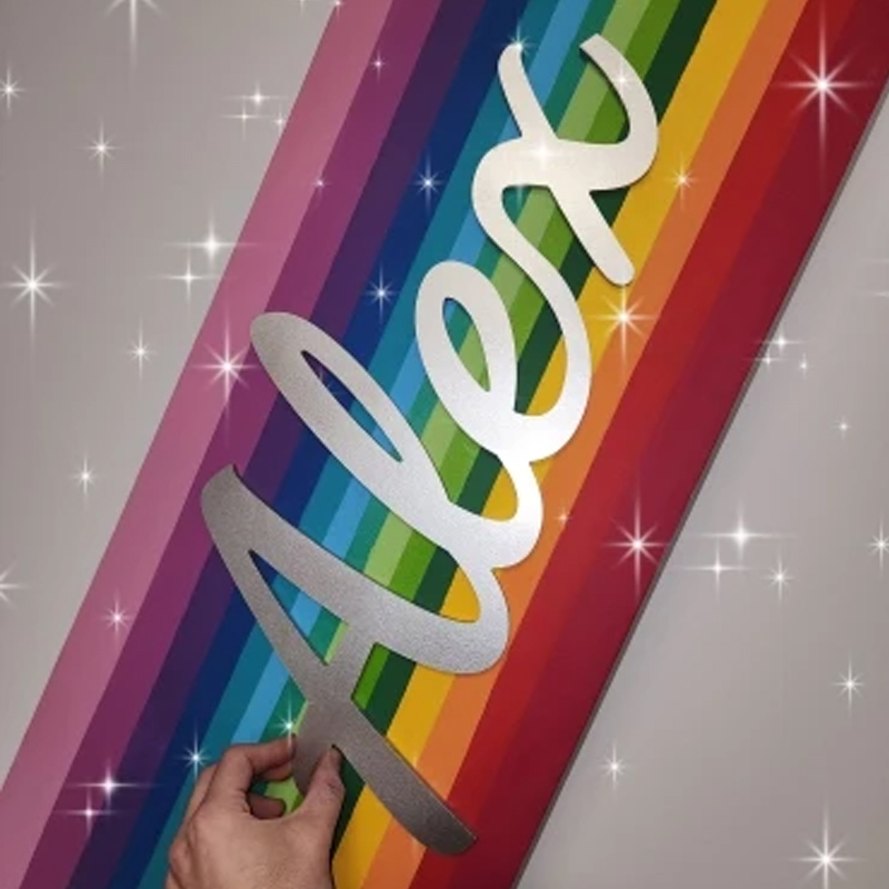 Baby Nursery Shelf - Custom Name Freestanding Sign for Table
