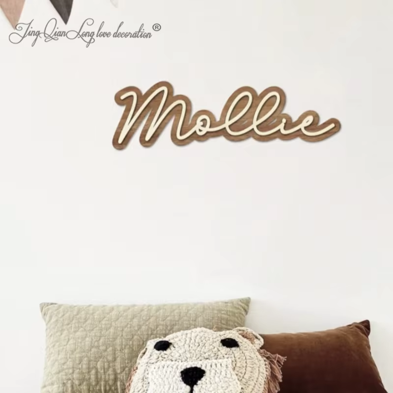 Baby Nursery Name Sign - Custom Wooden Name Sign for Nursery