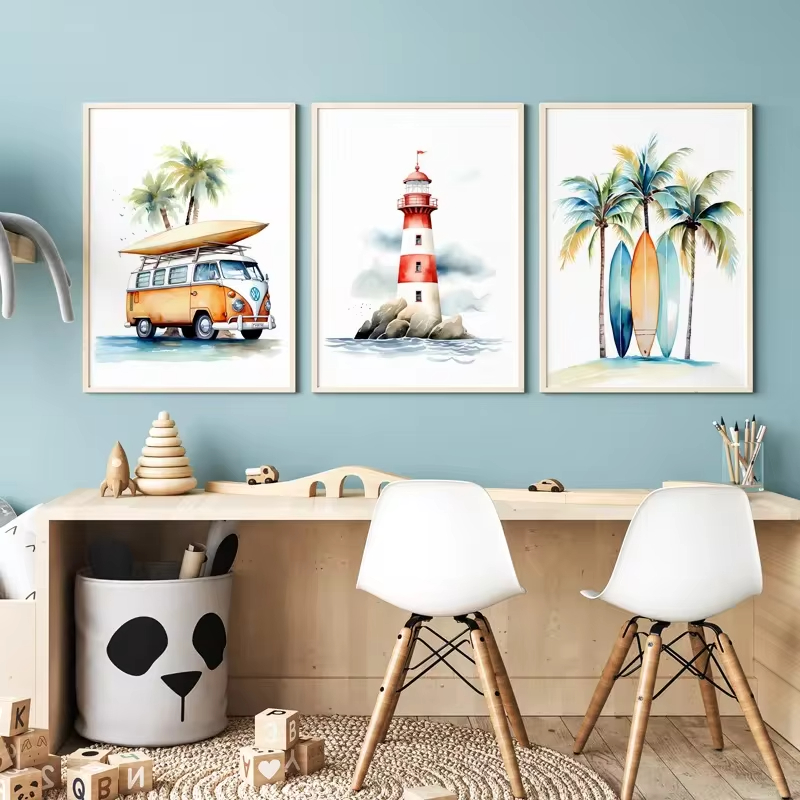 Surf Ocean Themed Nursery Beac - Baby Nursery Themes 评论和价格