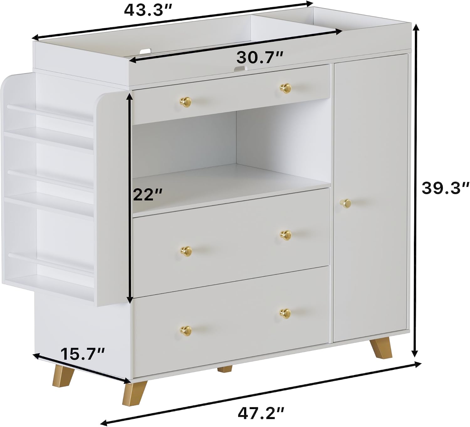Nursery Dresser with Baby Chan - Baby Nursery Dresser Changing Table 评论和价格