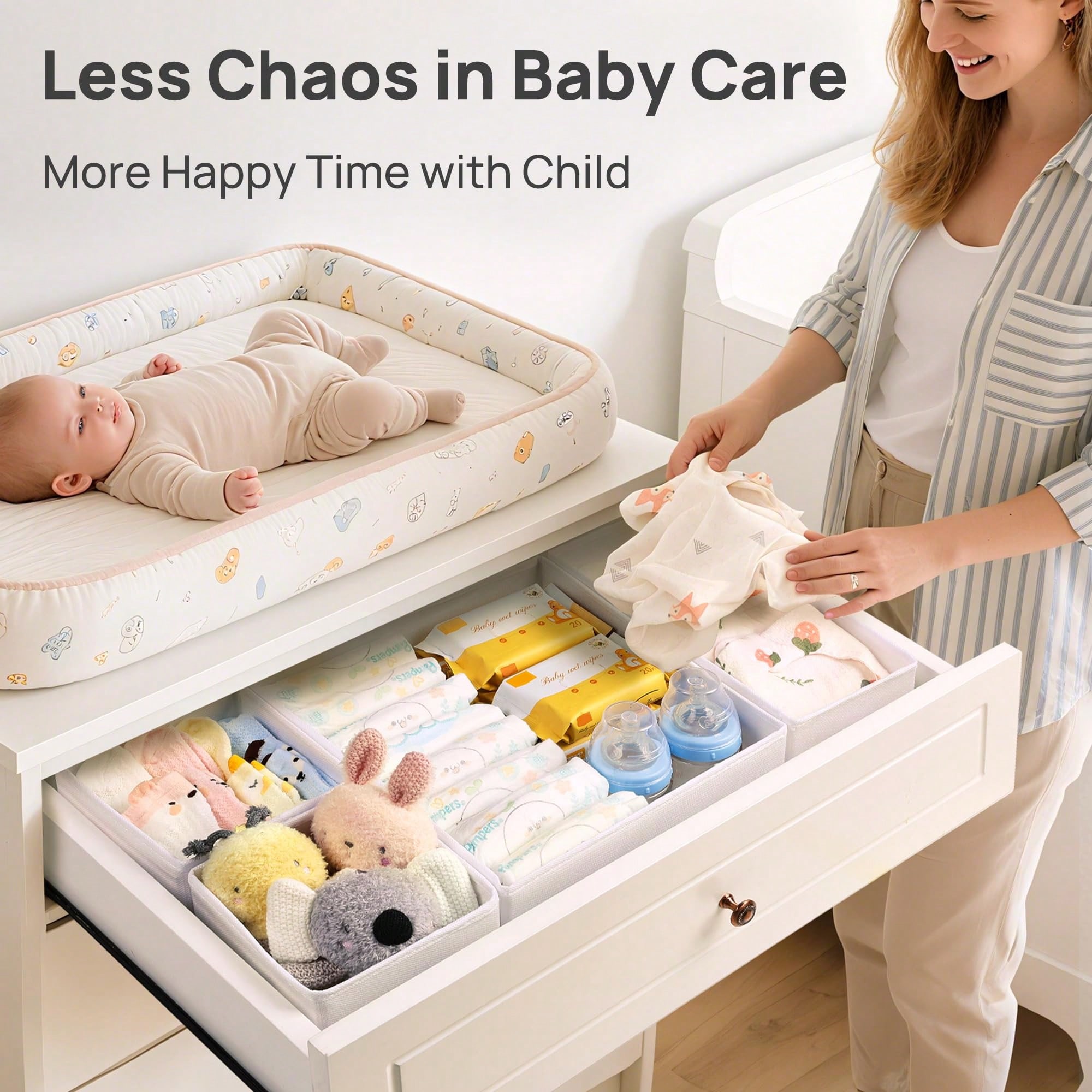 12 Pack Baby Clothes Dresser D - Baby Nursery Dresser Changing Table 评论和价格