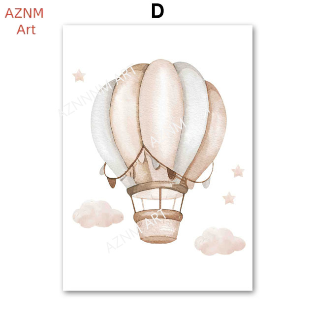 Elephant Balloon Rainbow Moon  - Baby Nursery Wall Decor 评论和价格