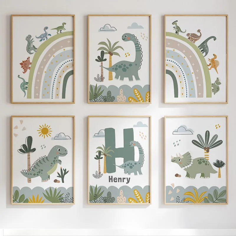 Cute Dinosaur T-Rex Brachiosau - Baby Nursery Wall Decor 评论和价格