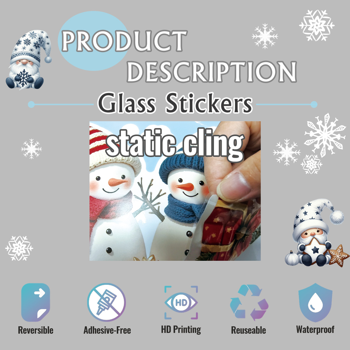 ​Christmas Window Stickers Sno - Wall Decal Nursery 评论和价格