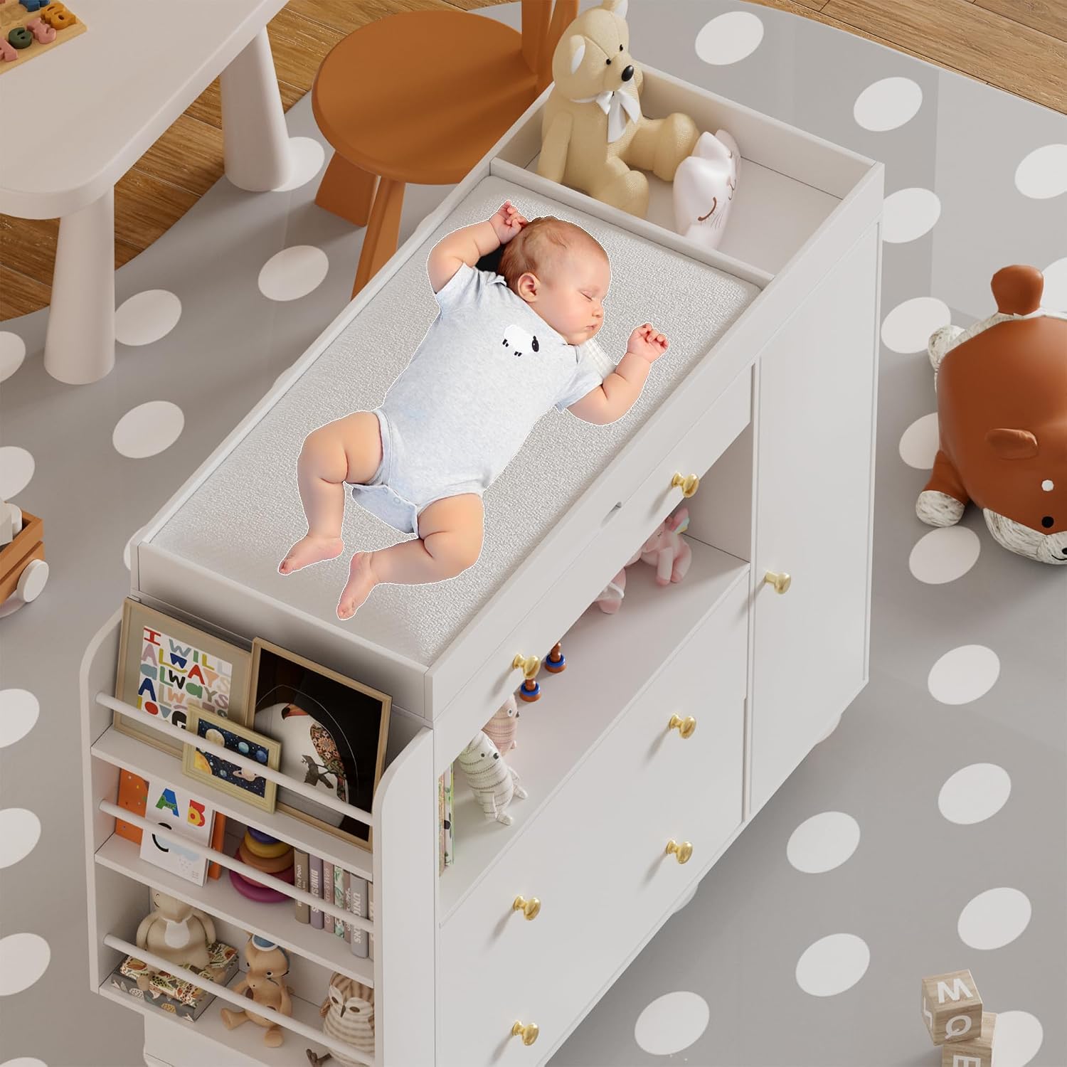 Nursery Dresser with Changing  - Baby Nursery Dresser Changing Table 评论和价格