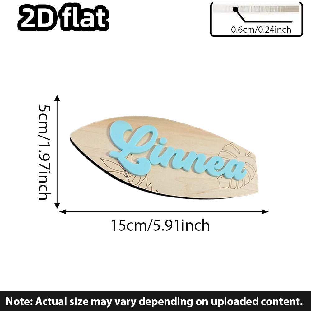 Surfboard Baby Name Signboard  - Baby Nursery Wall Decor 评论和价格