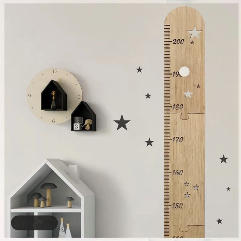 5 Sheets Nordic Wooden Kids He - Wall Decal Nursery 评论和价格