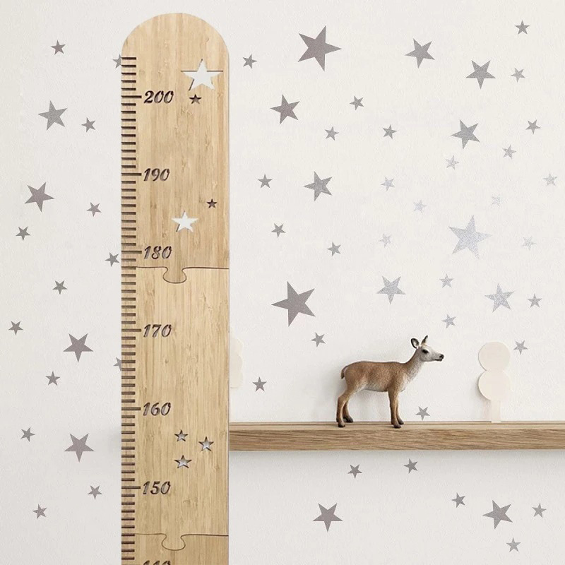 5 Sheets Nordic Wooden Kids He - Wall Decal Nursery 评论和价格