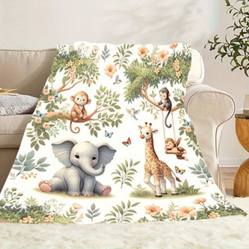 VIKAMA Watercolor Jungle Anima - Baby Nursery Animal Prints 评论和价格