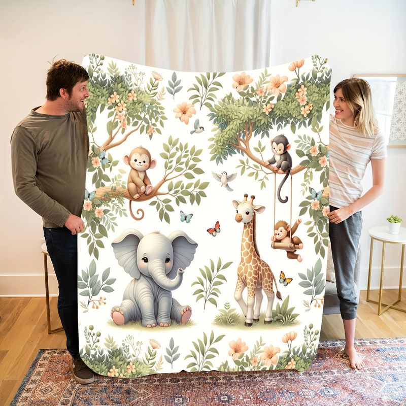 VIKAMA Watercolor Jungle Anima - Baby Nursery Animal Prints 评论和价格