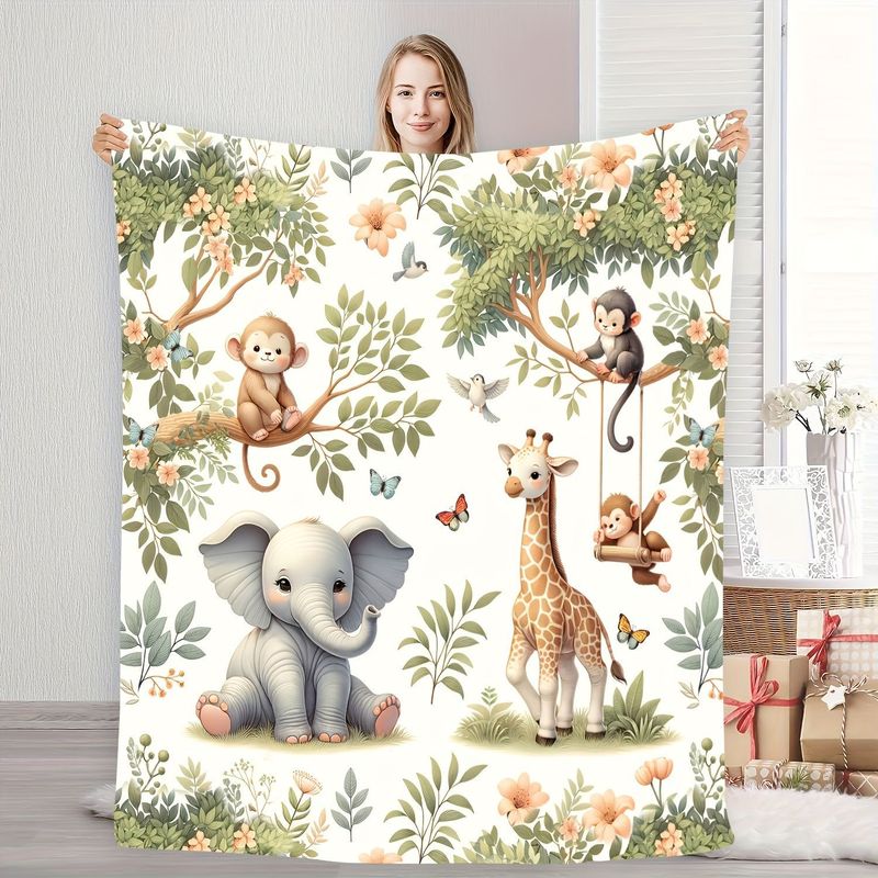 VIKAMA Watercolor Jungle Anima - Baby Nursery Animal Prints 评论和价格