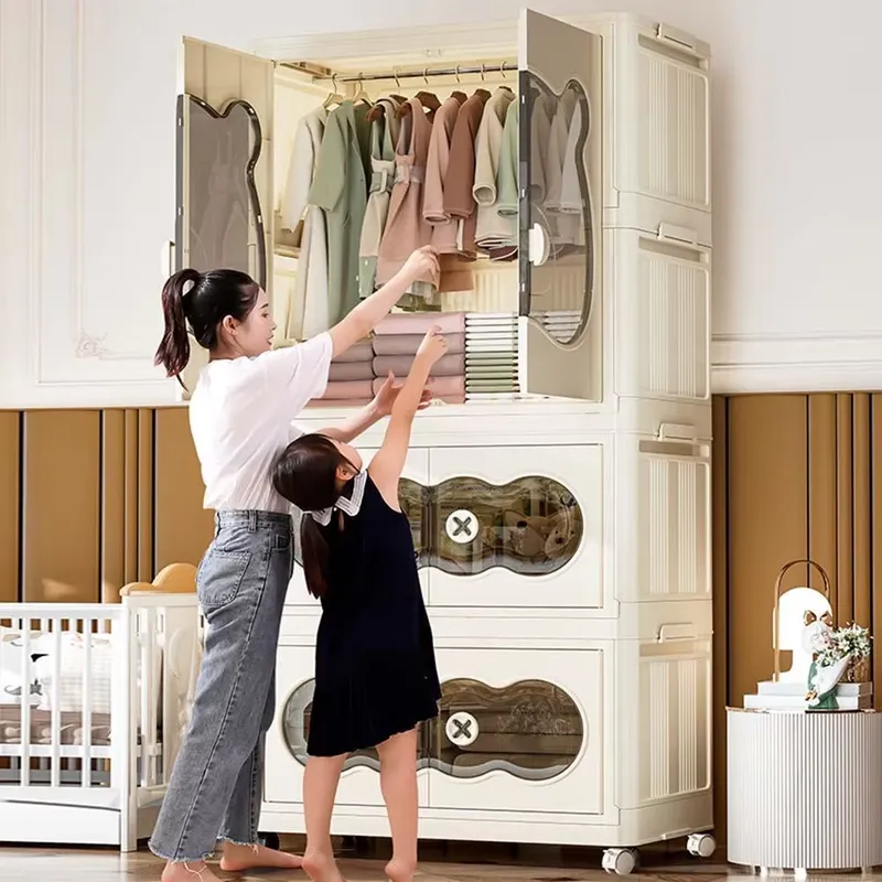 Foldable Portable Baby Wardrob - Baby Nursery Storage 评论和价格