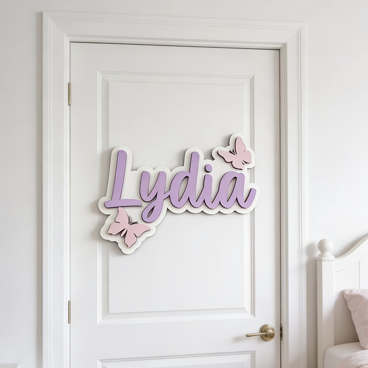 Personalized Blue & Pink Butte - Baby Nursery Sign 评论和价格