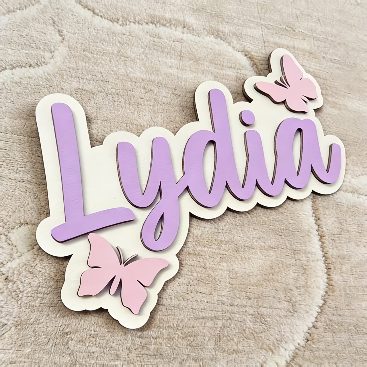 Personalized Blue & Pink Butte - Baby Nursery Sign 评论和价格