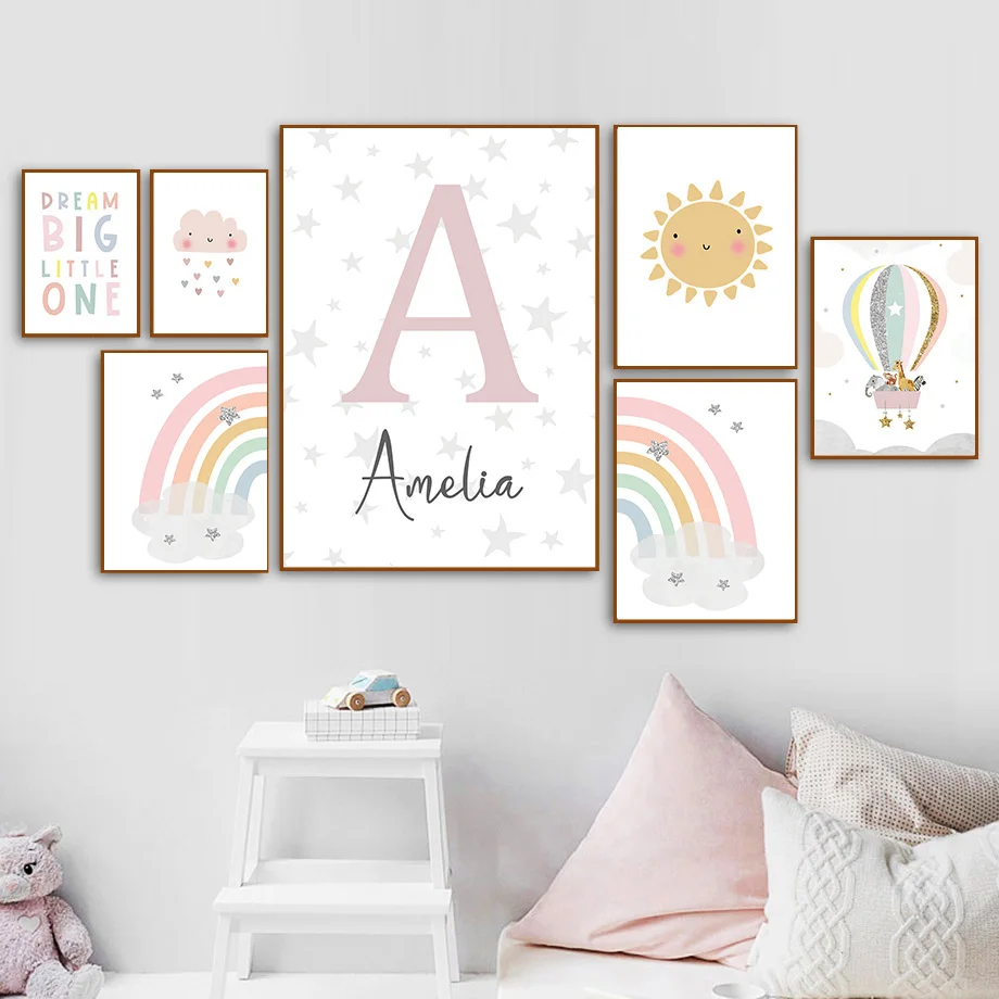 Giraffe Elephant Hot Balloon S - Baby Nursery Wall Decor 评论和价格
