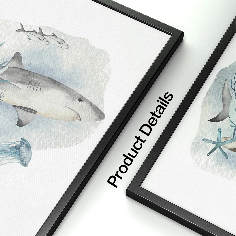 Posters And Prints Whale Fish  - Baby Nursery Animal Prints 评论和价格