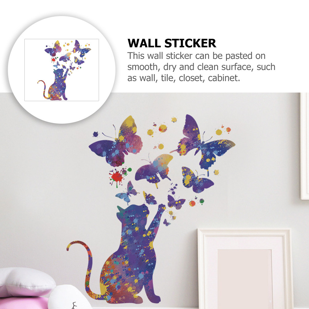 2 Sheets Cat Decal for Wall Bu - Wall Decal Nursery 评论和价格