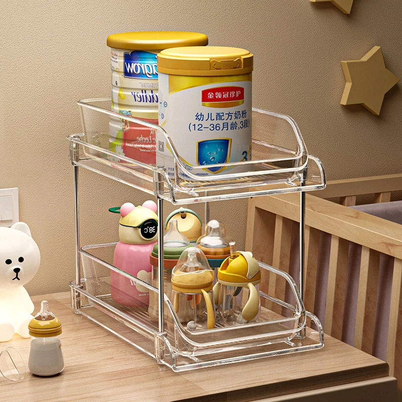 2 Tier Clear Multi-layer Baby  - Baby Nursery Storage 评论和价格