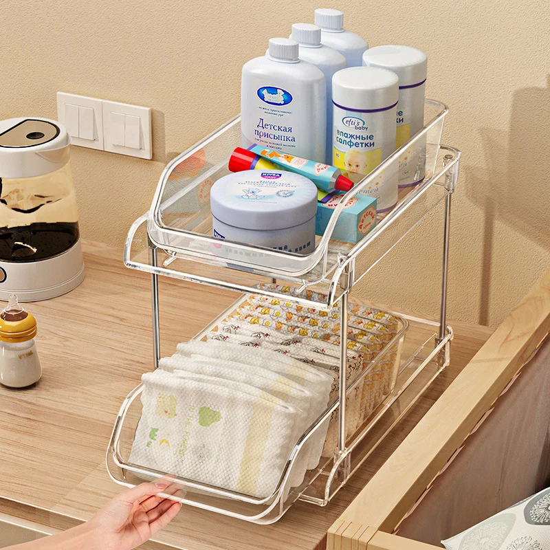 2 Tier Clear Multi-layer Baby  - Baby Nursery Storage 评论和价格