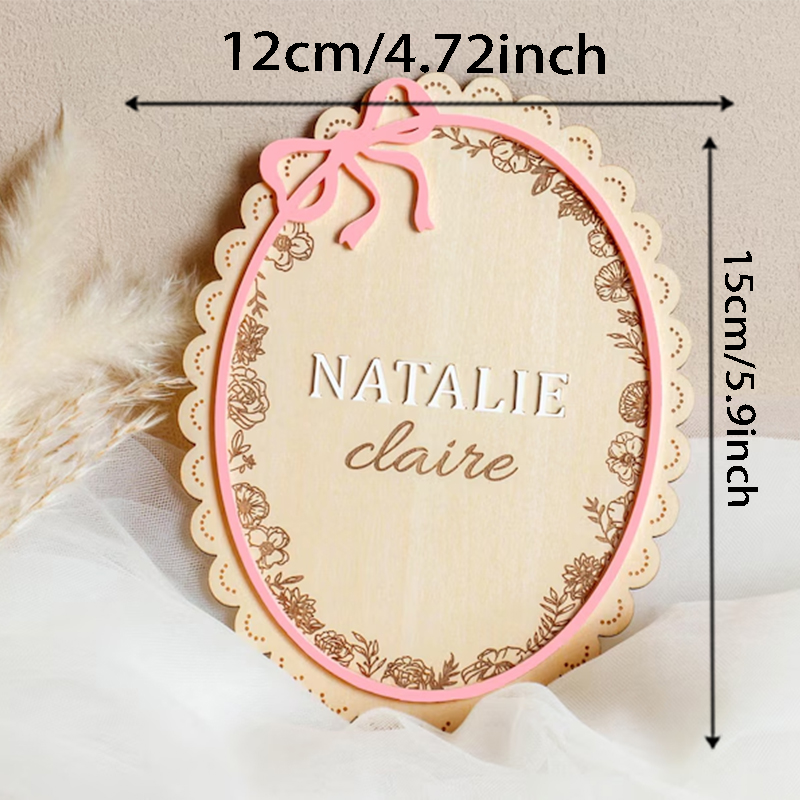 1pc Wooden Newborn Name Sign,  - Baby Nursery Sign 评论和价格