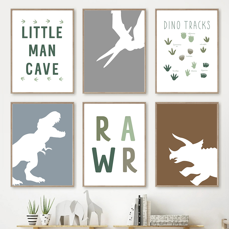 Jurassic Dinosaur Tyrannosauru - Baby Boy Nursery Quotes 评论和价格