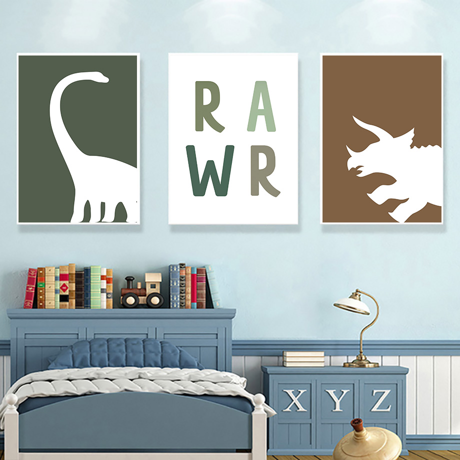 Jurassic Dinosaur Tyrannosauru - Baby Boy Nursery Quotes 评论和价格