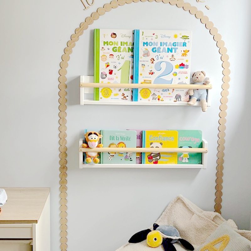 Modern Unfinished Wood Wall Ar - Wall Decal Nursery 评论和价格