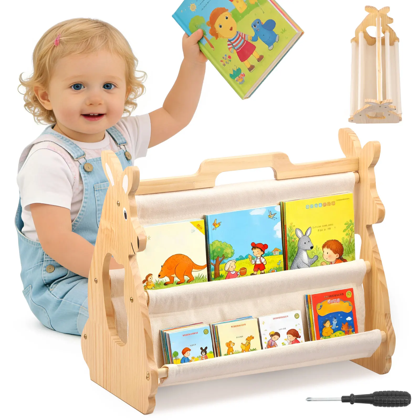 Kids Bookshelf Toddler Book Sh - Baby Nursery Shelf 评论和价格