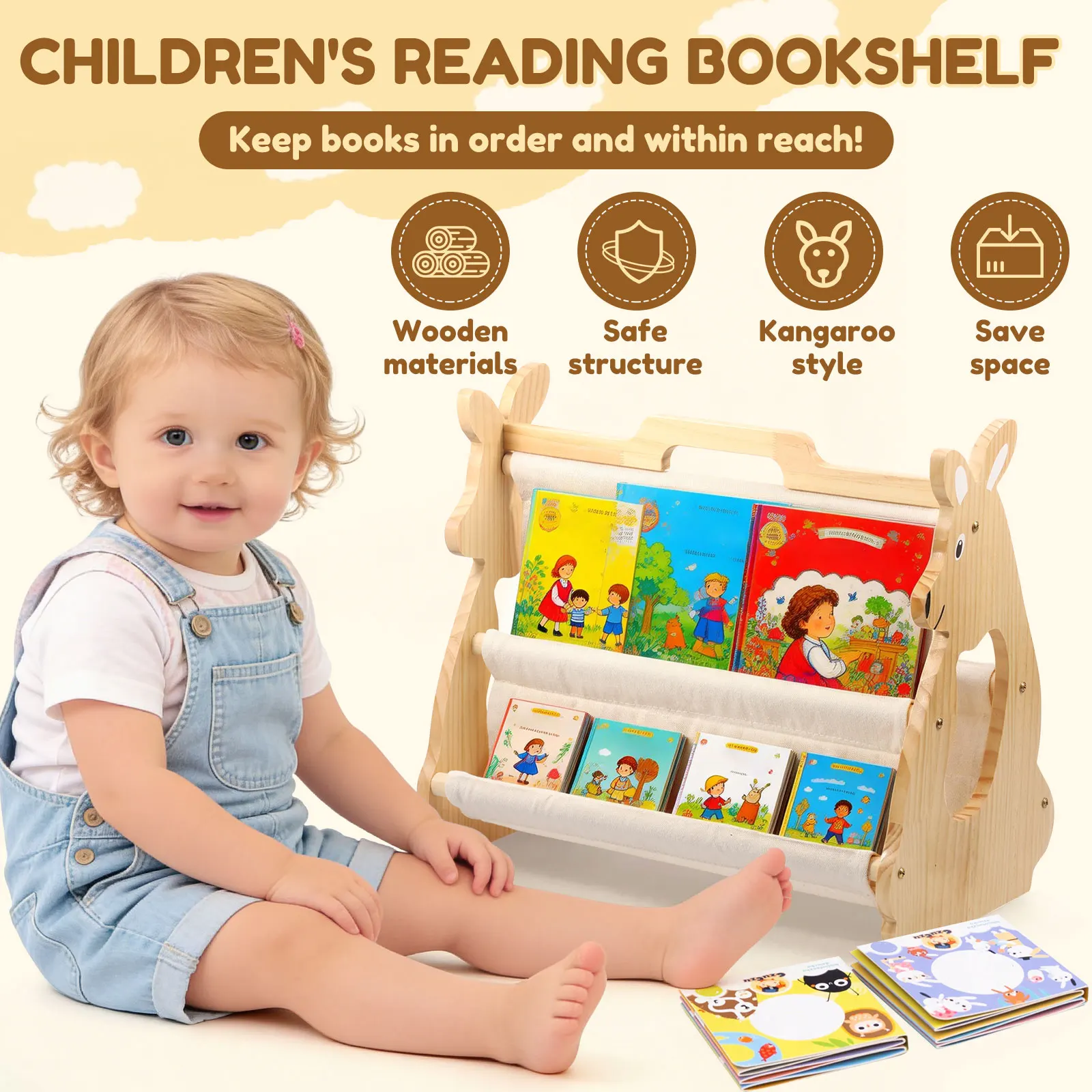 Kids Bookshelf Toddler Book Sh - Baby Nursery Shelf 评论和价格