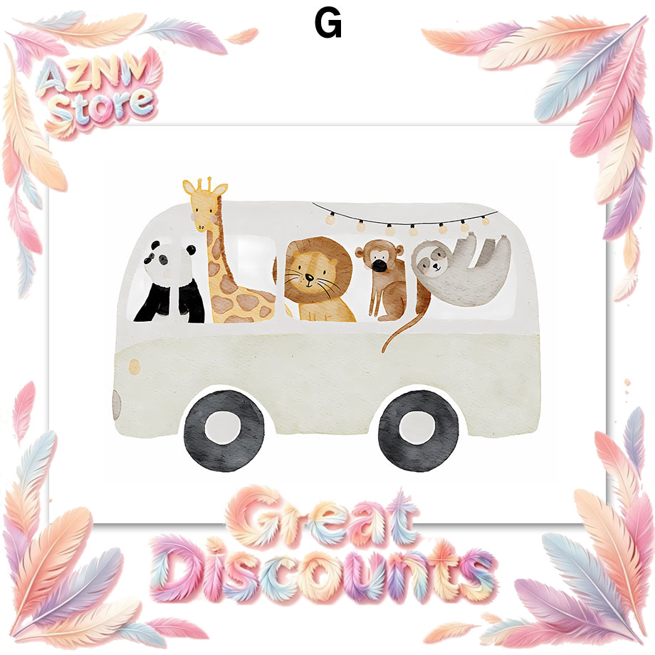 Boho Animals Friend Elephant R - Baby Nursery Animal Prints 评论和价格