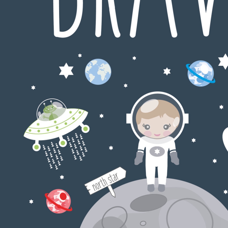 Space Themed Nursery Wall Art  - Baby Boy Nursery Quotes 评论和价格