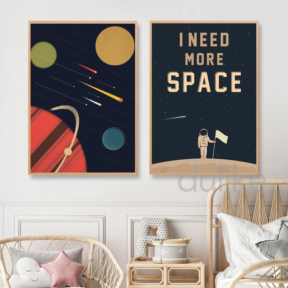 Space Themed Nursery Wall Art  - Baby Boy Nursery Quotes 评论和价格
