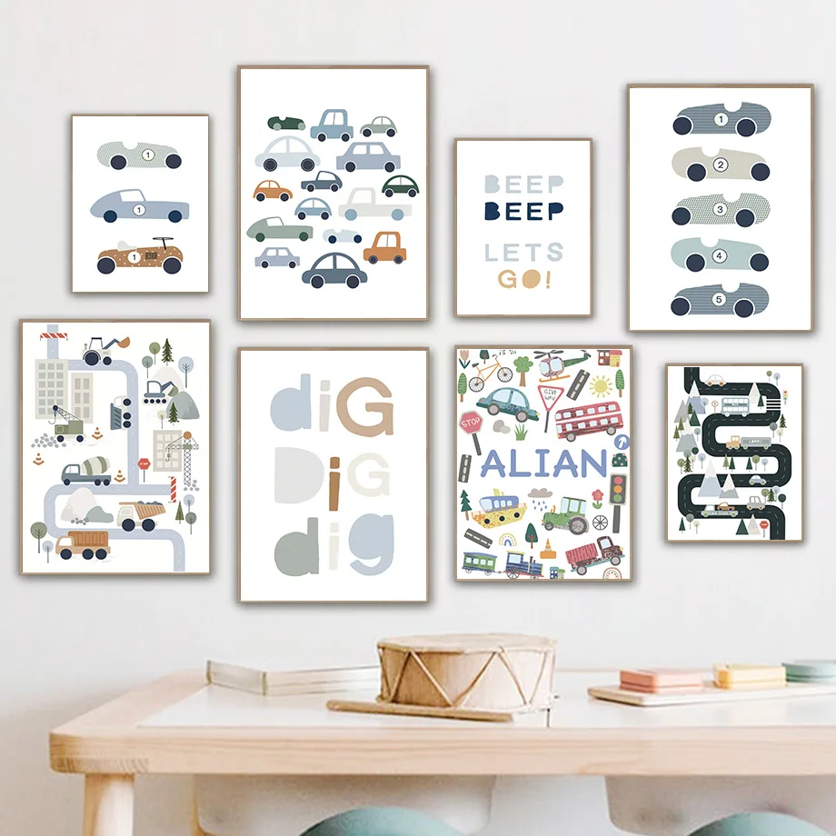 Tractor Truck Excavator Bulldo - Baby Boy Nursery Quotes 评论和价格