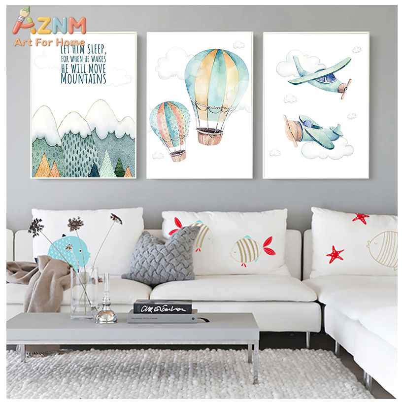 AZNM Watercolor Airplane Hot A - Baby Boy Nursery Quotes 评论和价格