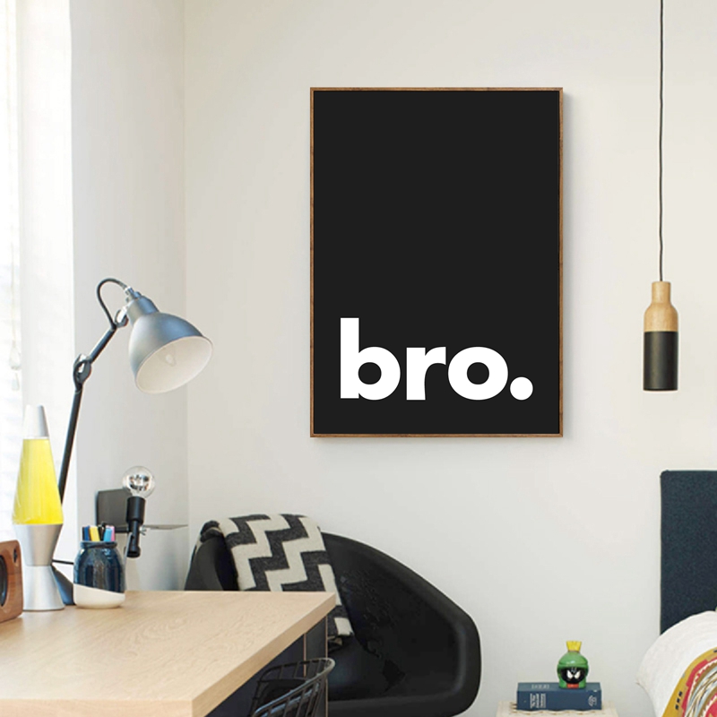 Bro. Print Minimalist Typograp - Baby Boy Nursery Quotes 评论和价格