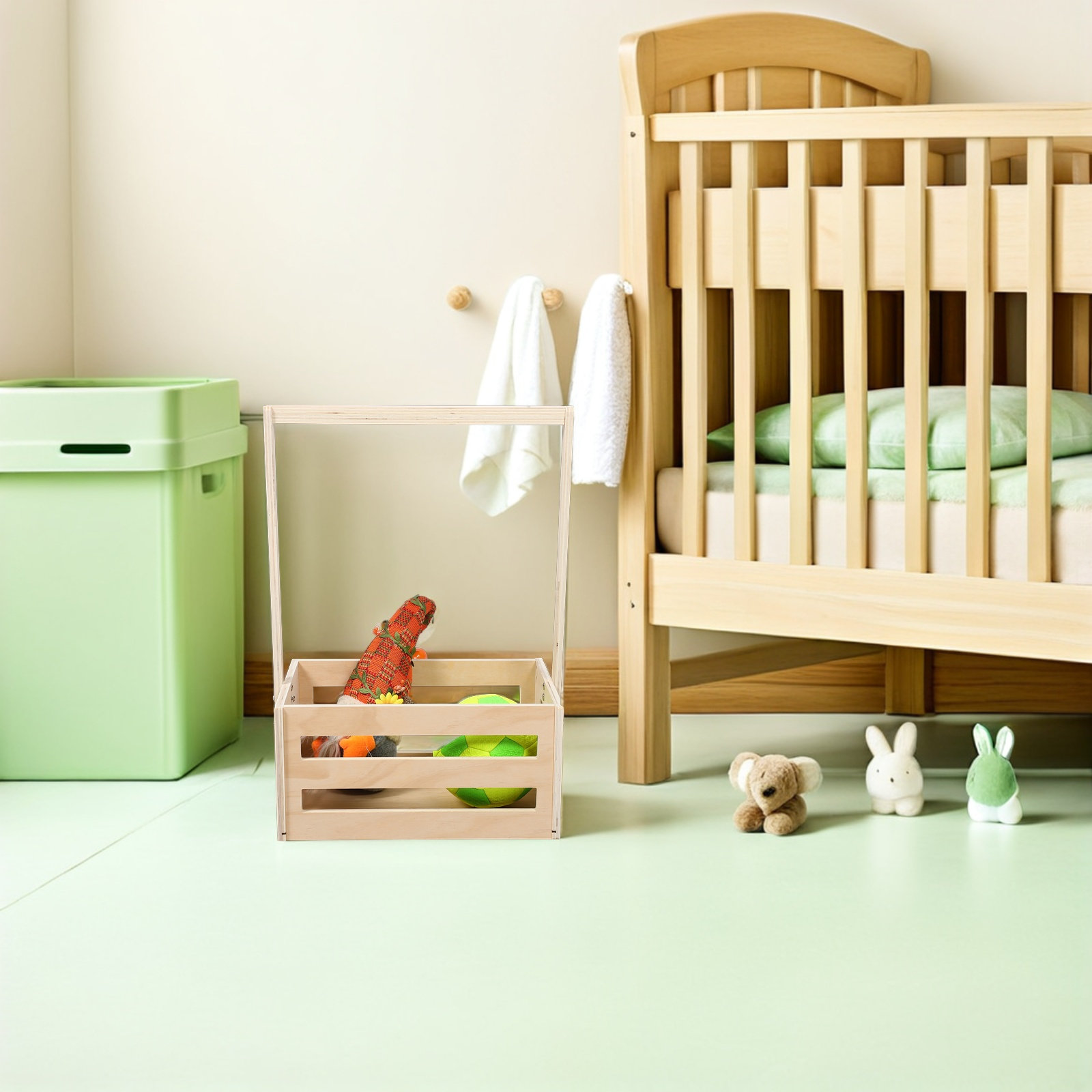 Vintage Wooden Baby Shower Sto - Baby Nursery Storage 评论和价格