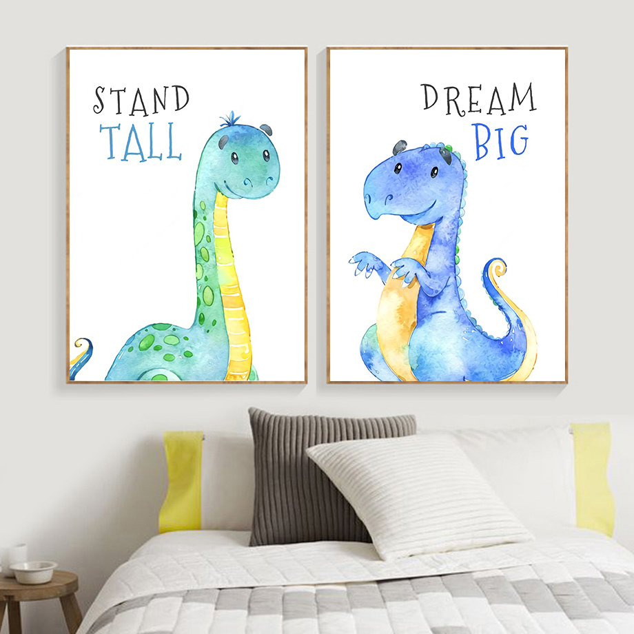 Cartoon Dinosaur Quotes Wall A - Baby Boy Nursery Quotes 评论和价格