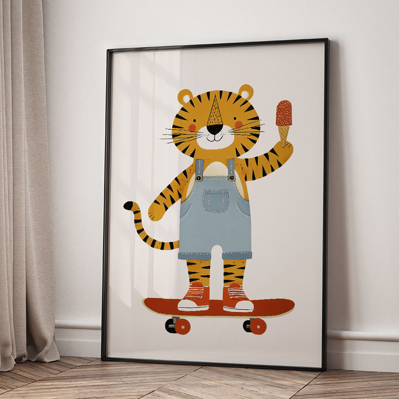 Funny Cartoon Animal Car Ballo - Baby Nursery Wall Decor 评论和价格