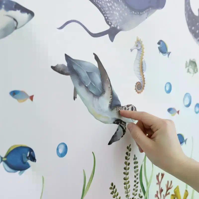 Ocean Life Wall Decals Waterco - Wall Decal Nursery 评论和价格