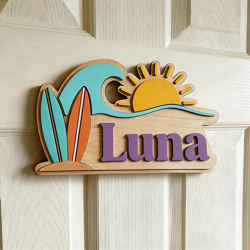 Custom Beach Wave Surfboard Su - Baby Nursery Themes 评论和价格