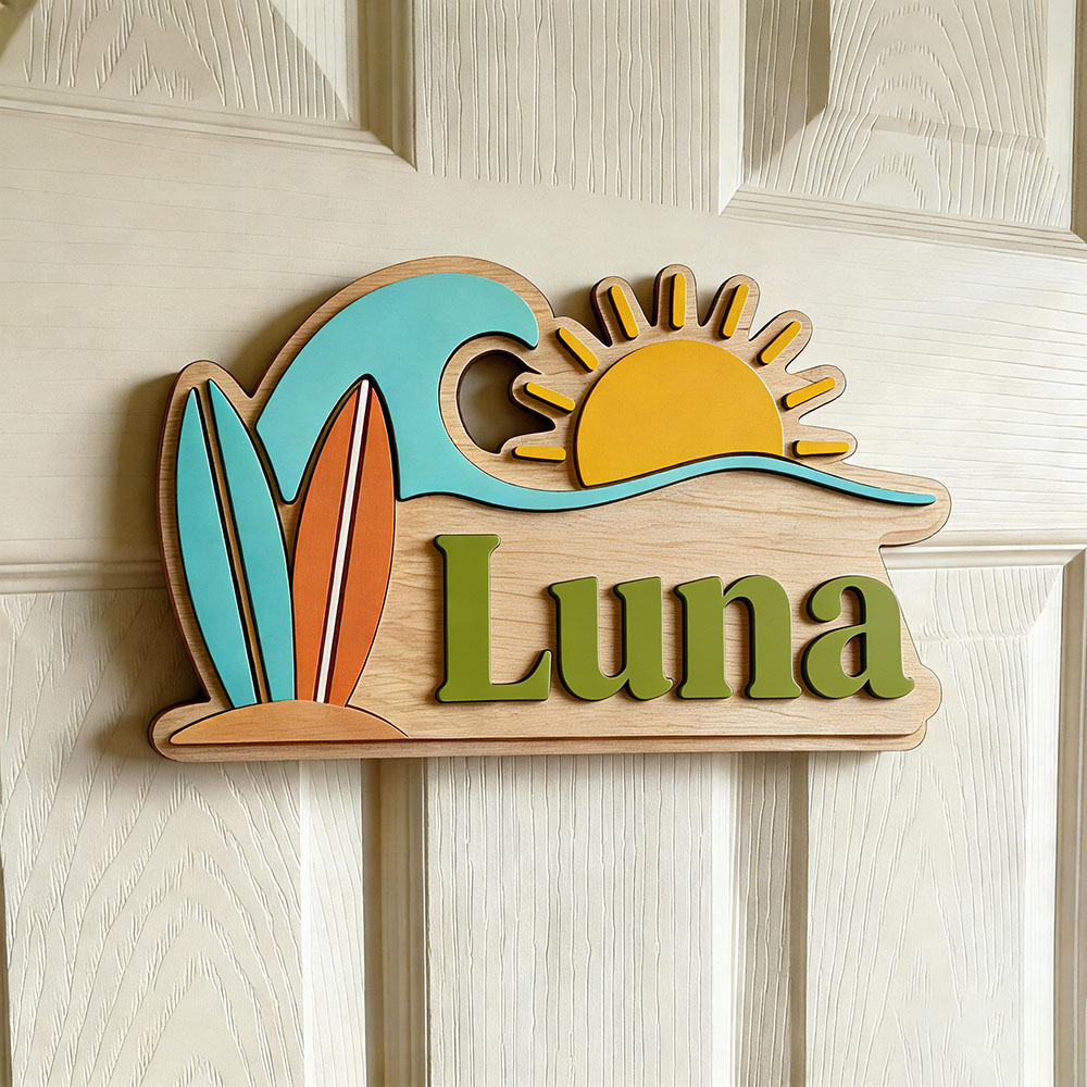 Custom Beach Wave Surfboard Su - Baby Nursery Themes 评论和价格