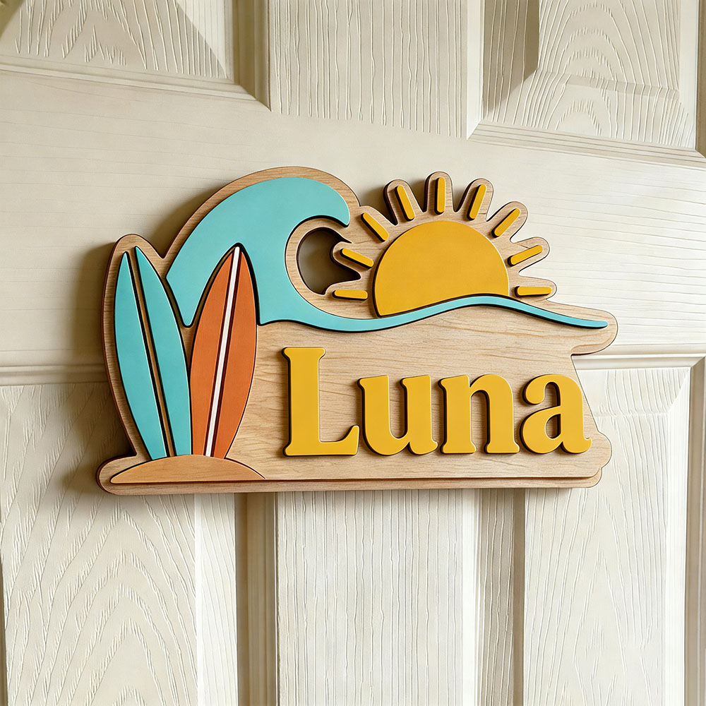 Custom Beach Wave Surfboard Su - Baby Nursery Themes 评论和价格