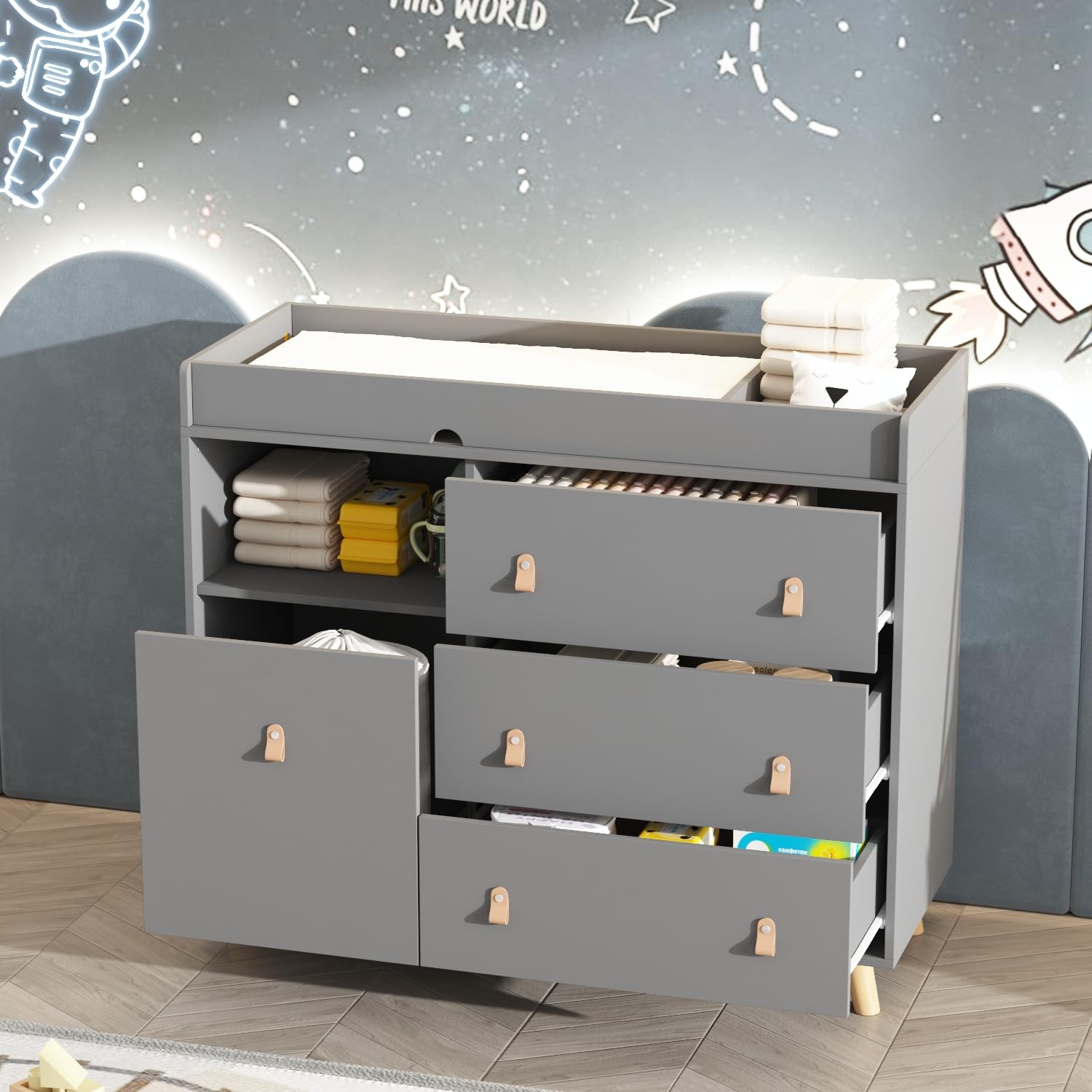Baby Dresser Changing Table 4  - Baby Nursery Dresser Changing Table 评论和价格