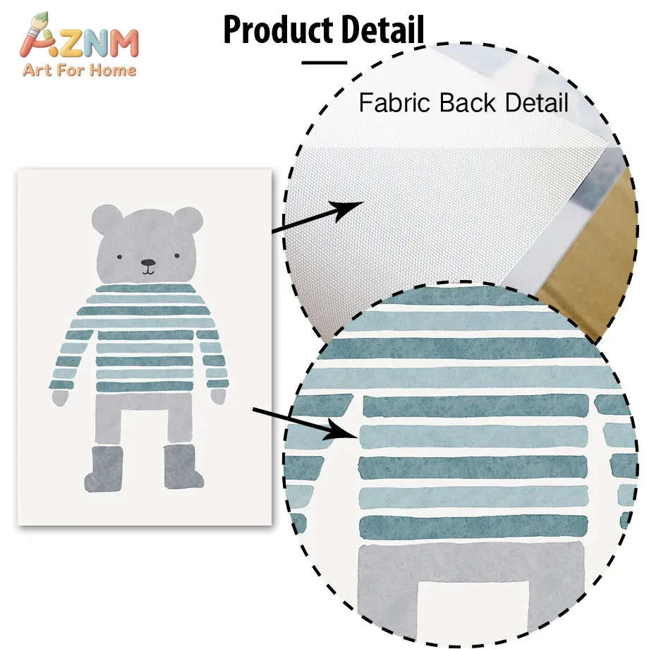 AZNM Neutral Boho Rainbow Bear - Baby Boy Nursery Quotes 评论和价格