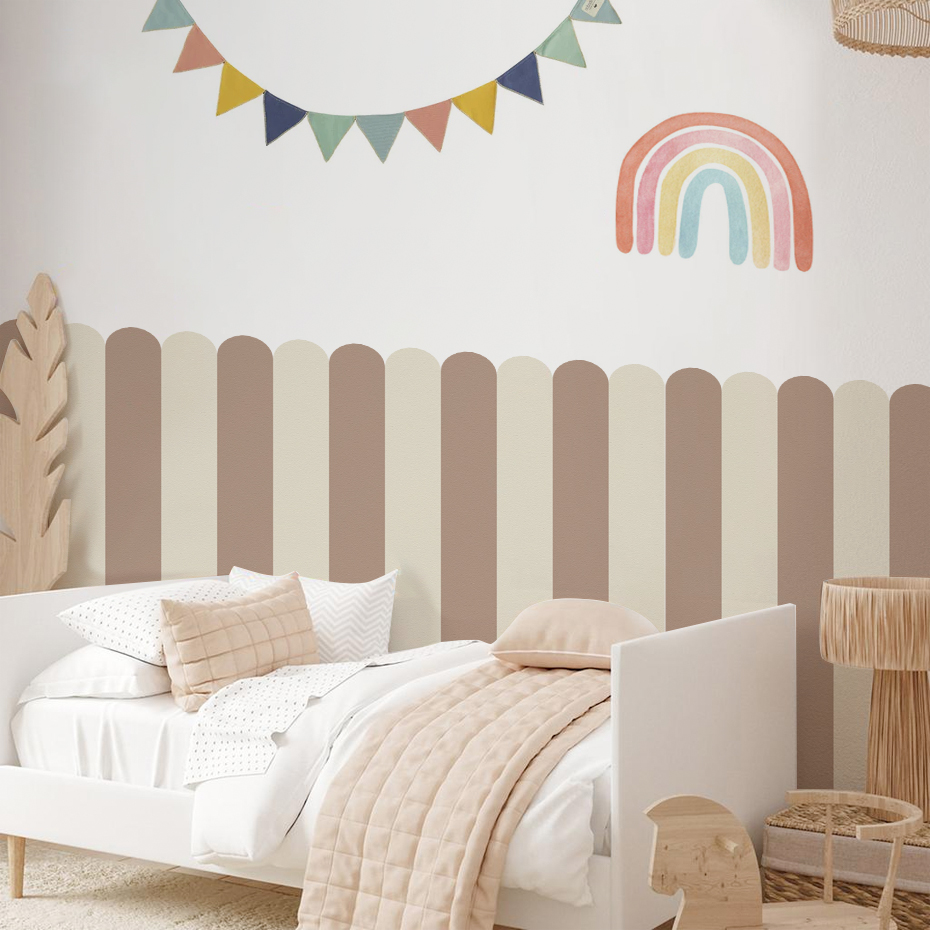 Multicolor Vertical Striped Ar - Wall Decal Nursery 评论和价格